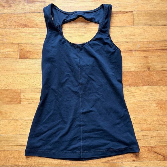 LULULEMON Keyhole Black Tank Top Spandex size Small - Picture 2 of 2